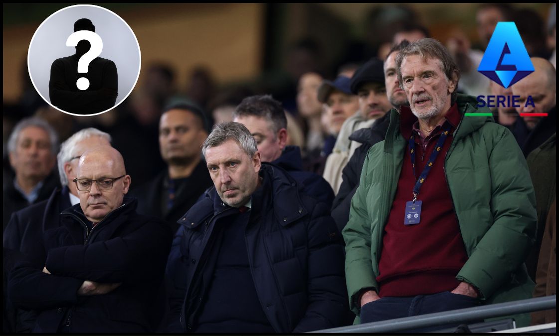 Sir Jim Ratcliffe with Man United officials in the stands