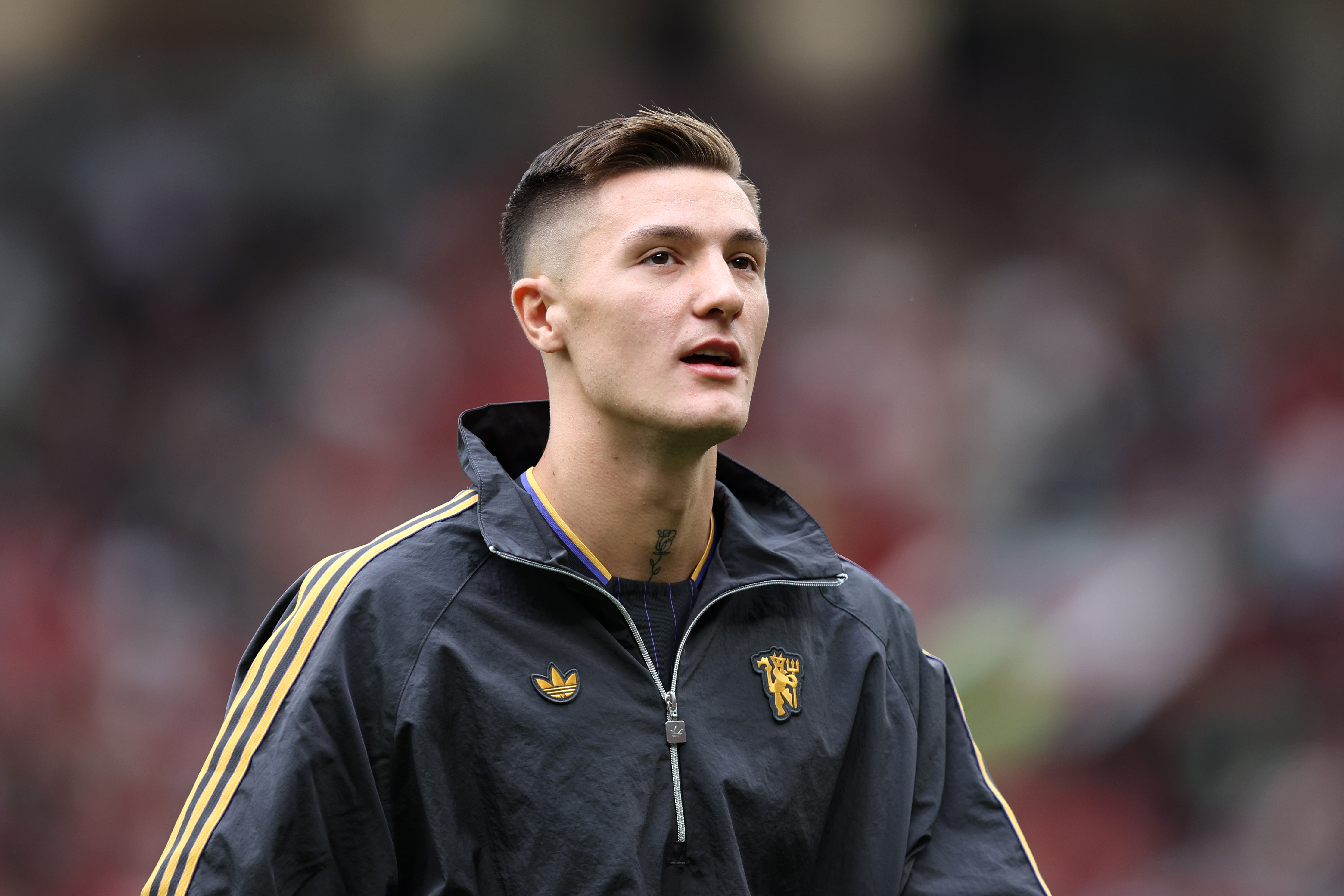 Benjamin Sesko on his first Old Trafford appearance