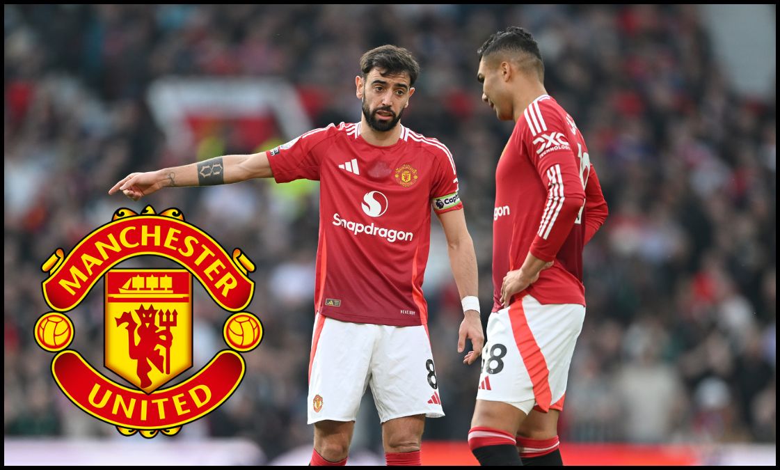 Bruno Fernandes and Casemiro in action against Arsenal