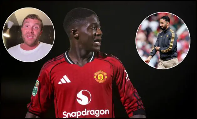 Kobbie Mainoo in action for Man United