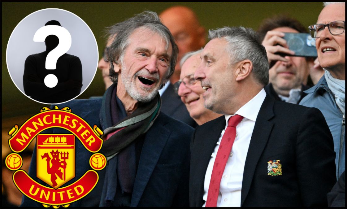 Jim Ratcliffe sharing a laugh with Man Utd technical director Jason Wilcox