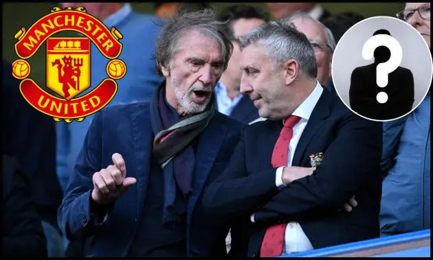 Sir Jim Ratcliffe and Jason Wilcox in the stands