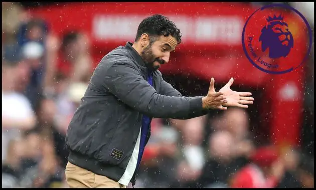 Ruben Amorim on the sidelines
