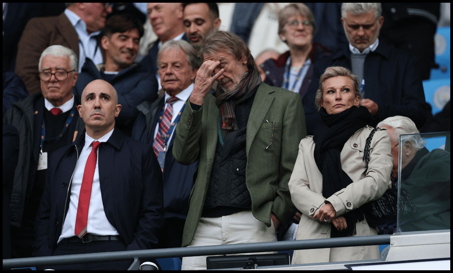 Sir Jim Ratcliffe watches on as Man United lose to Man City.