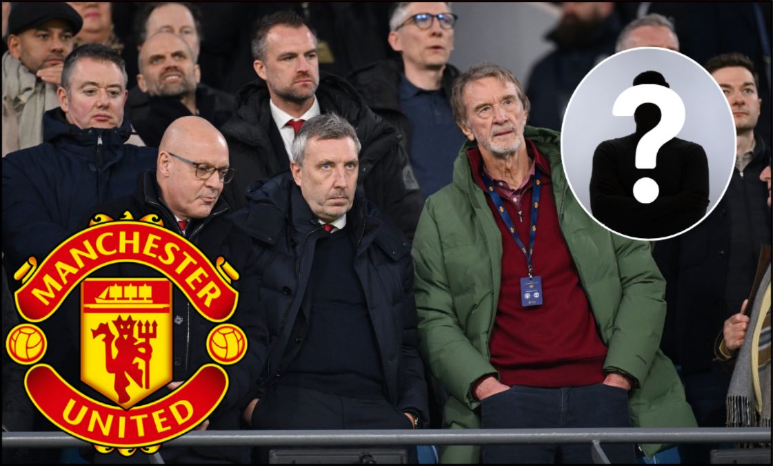 Jason Wilcox and Sir Jim Ratcliffe in the stands