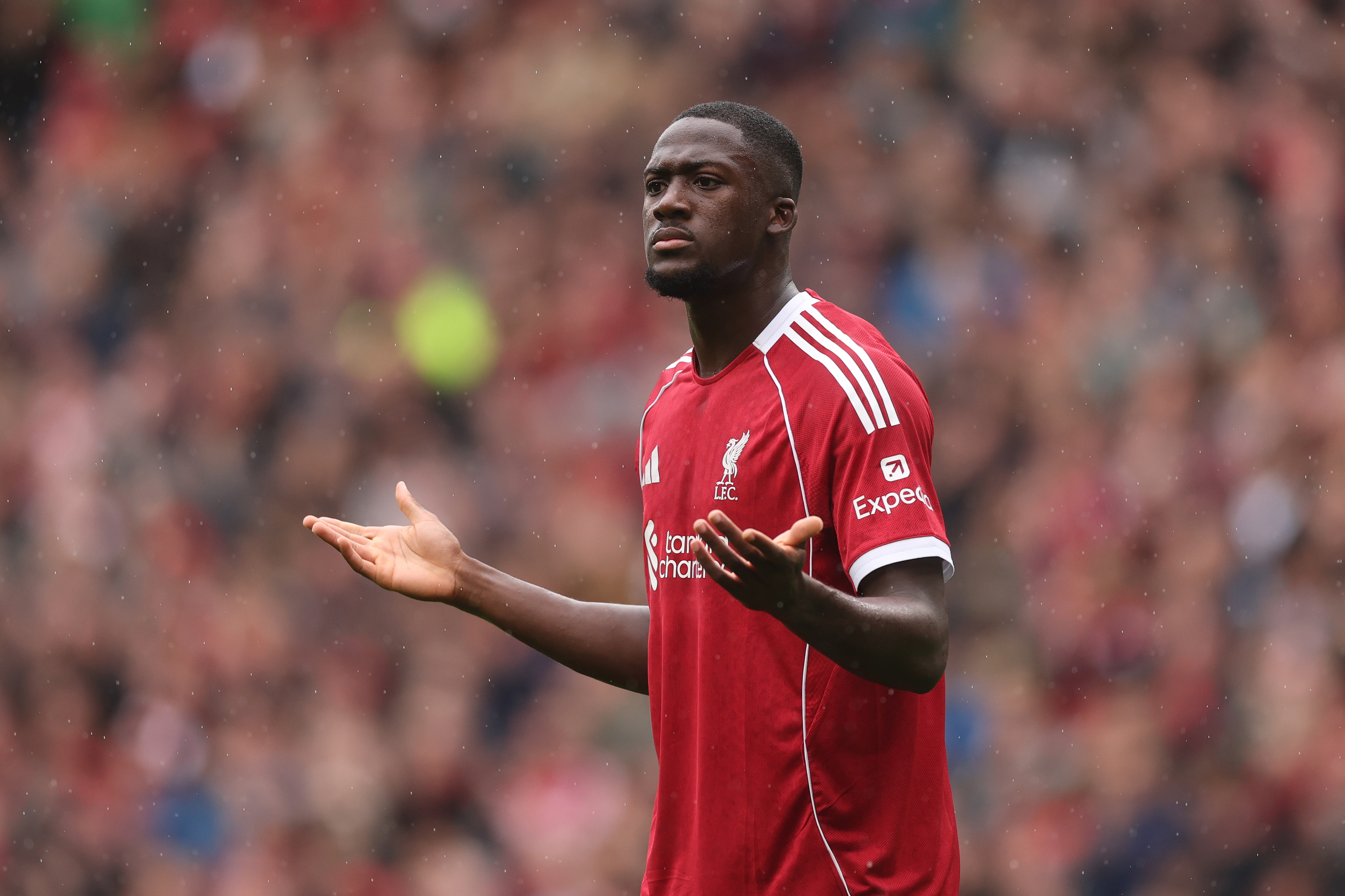 Ibrahima Konate in action for Liverpool