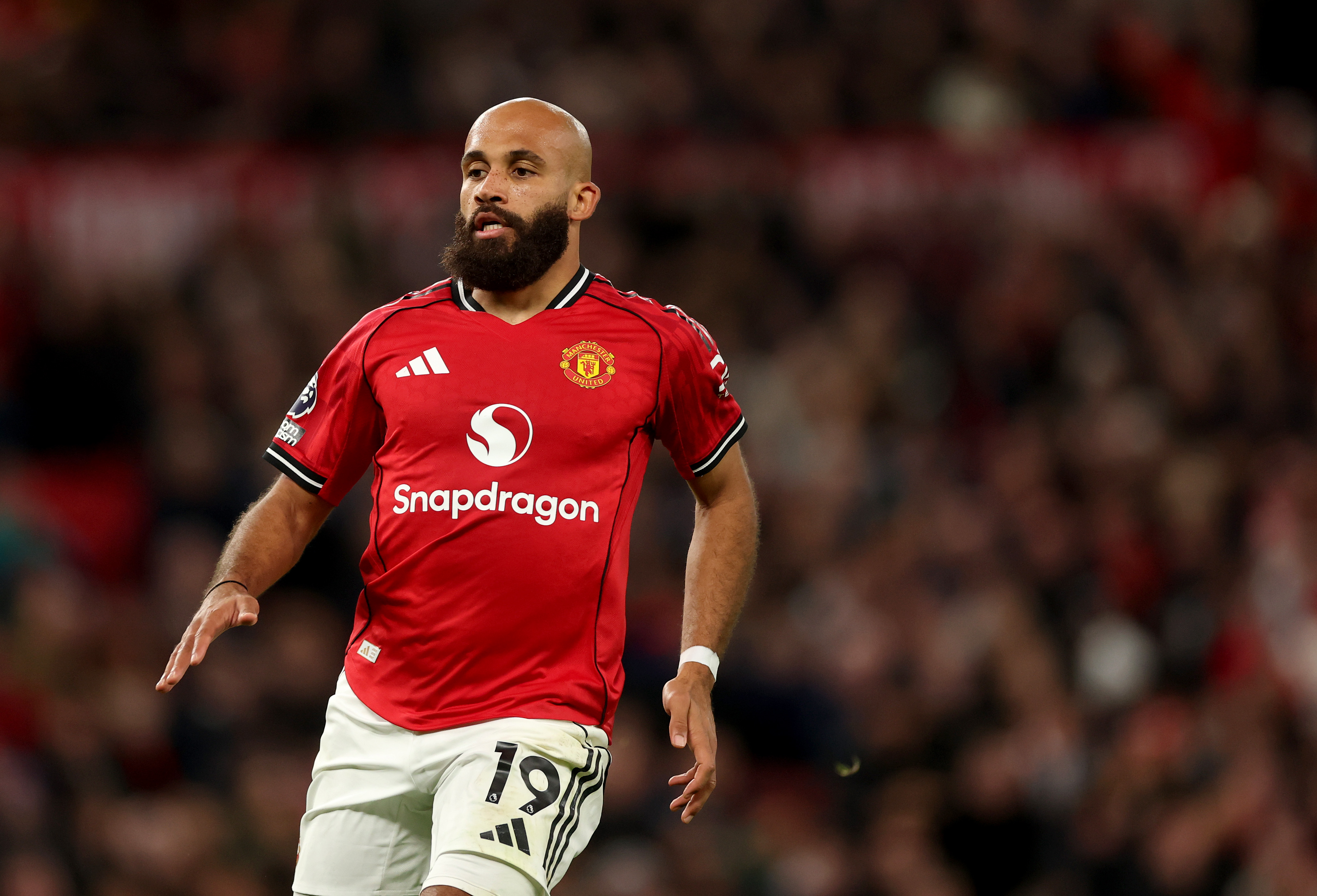 Bryan Mbeumo in action for Man United.
