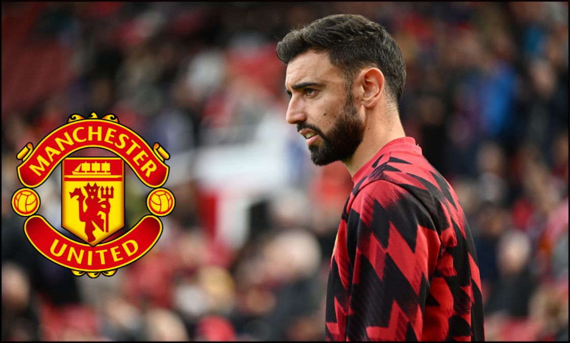Bruno Fernandes looking on
