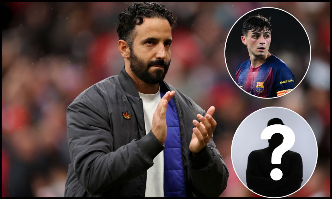 Ruben Amorim applauding Man Utd fans