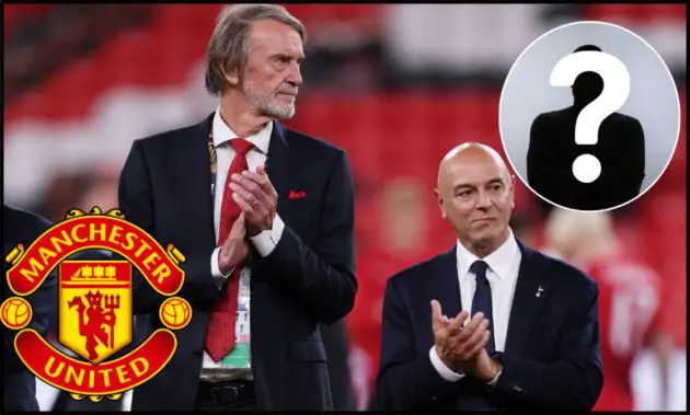 Sir Jim Ratcliffe with Spurs CEO Daniel Levy
