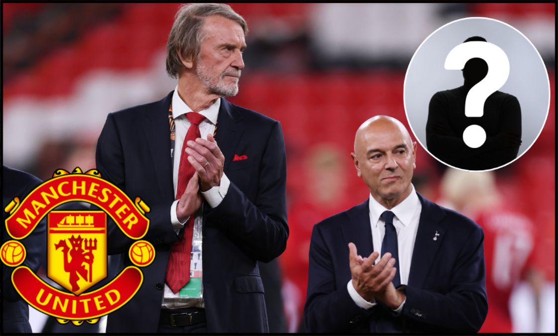 Sir Jim Ratcliffe with Spurs CEO Daniel Levy