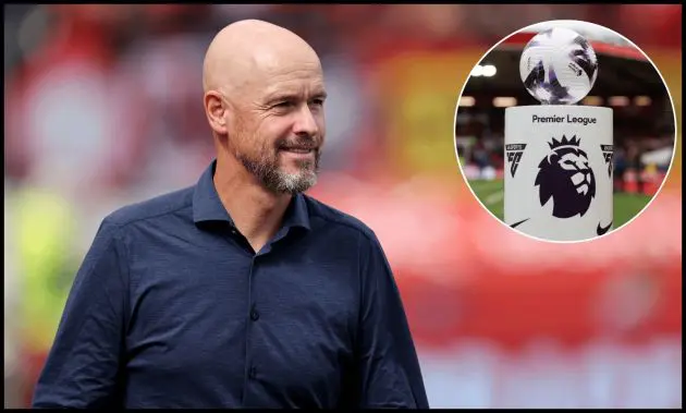 Erik ten Hag looks on.