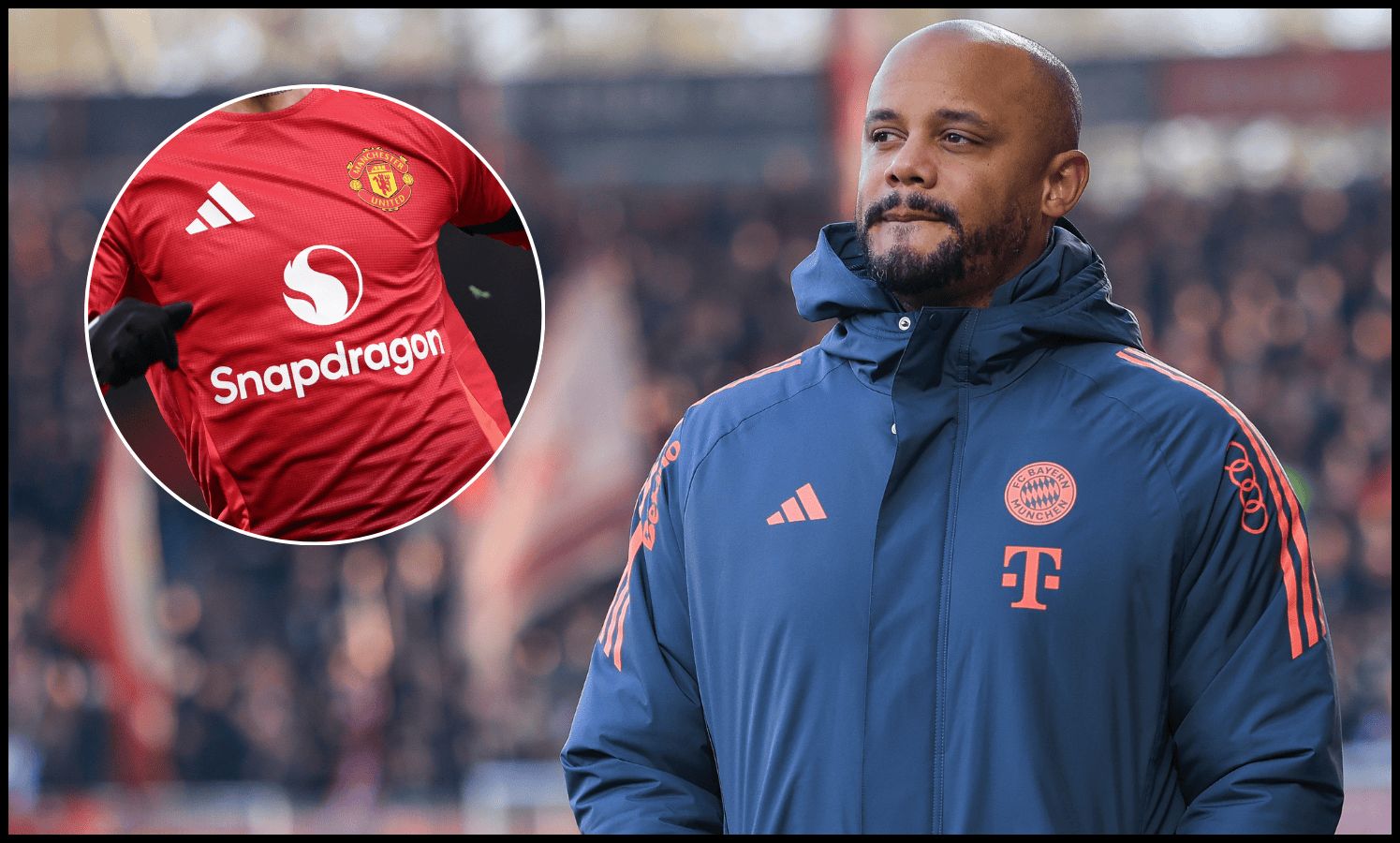 Vincent Kompany looks on from the touchline.