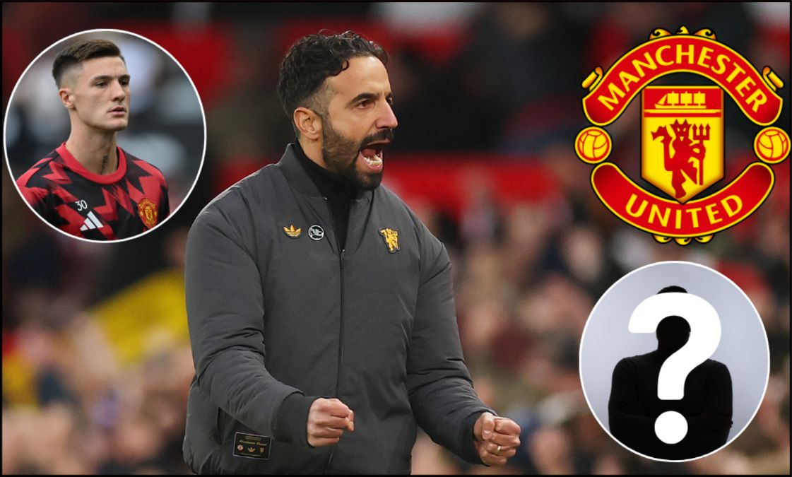 Ruben Amorim celebrating Man Utd goal