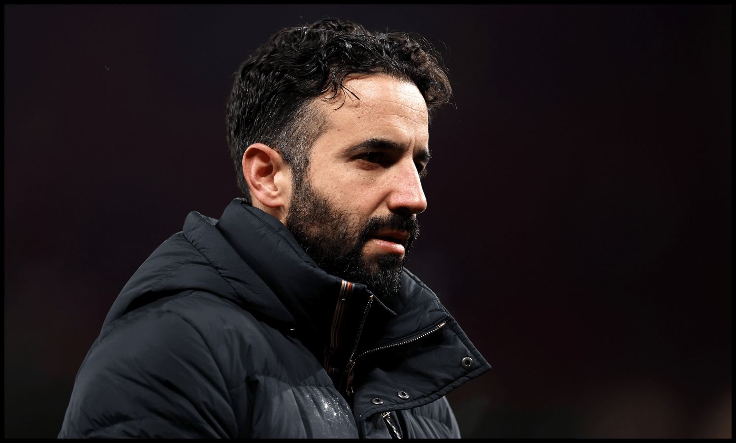 Ruben Amorim looks on after Man United’s draw with West Ham.