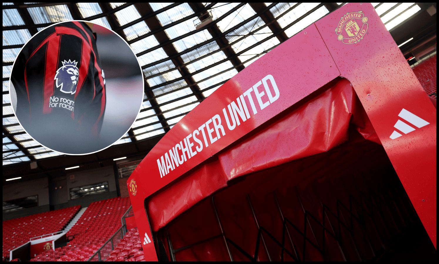 A general view of the Stretford End tunnel.