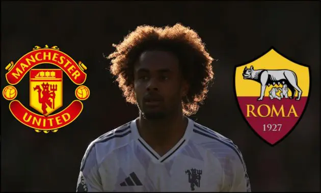 Joshua Zirkzee in action for Man Utd