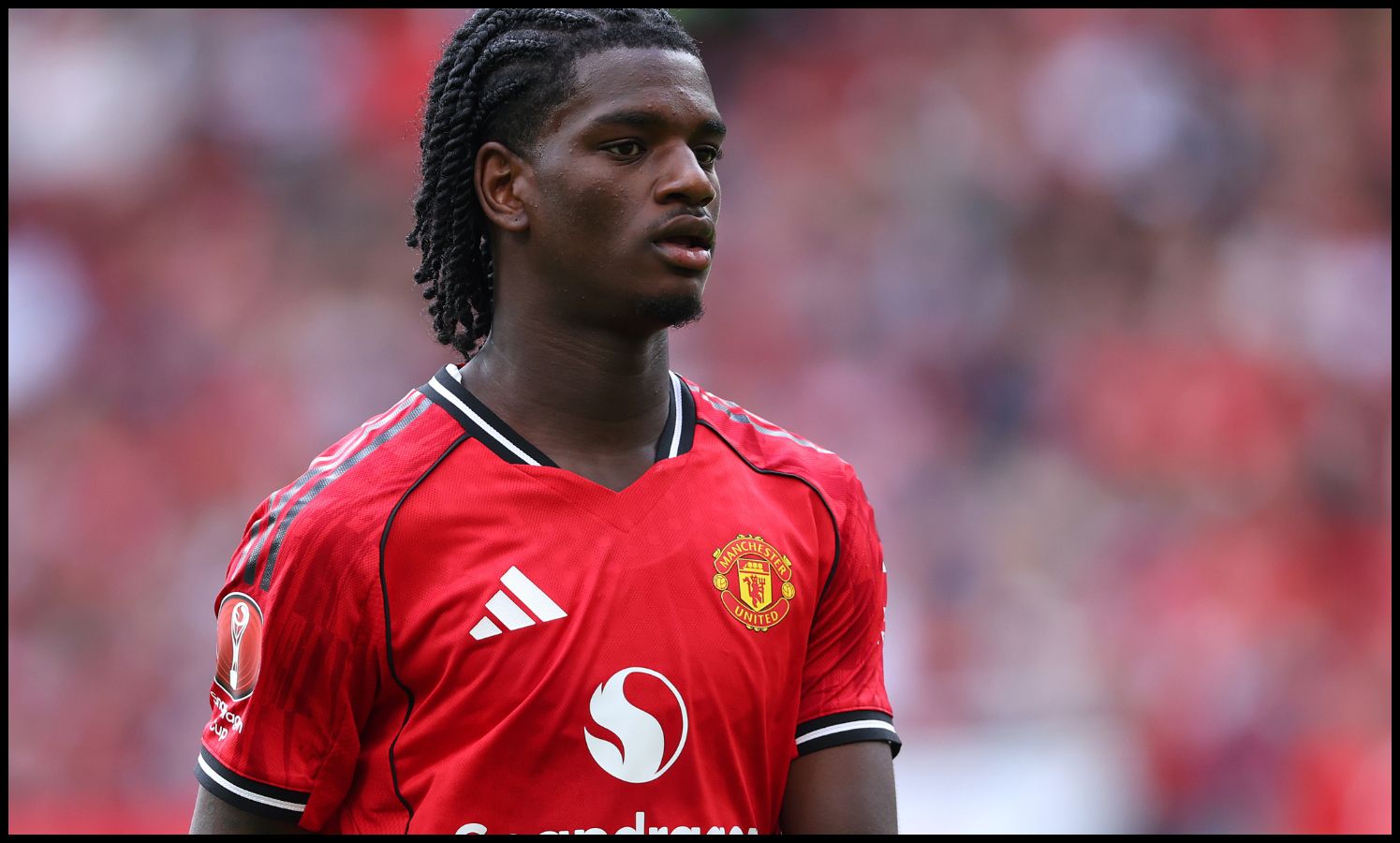 Ayden Heaven in action for Man Utd
