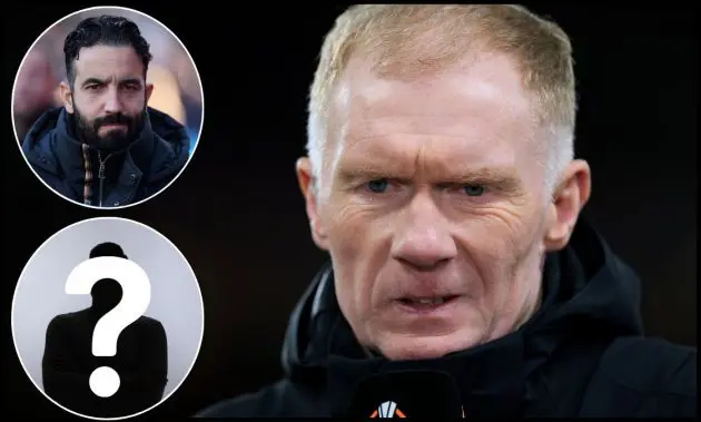 Paul Scholes looking on