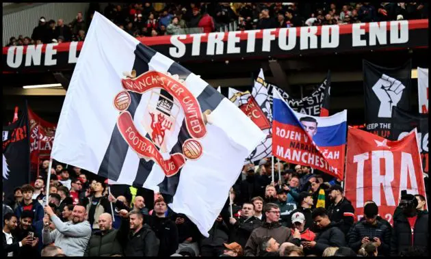 Manchester United supports at Stretford End