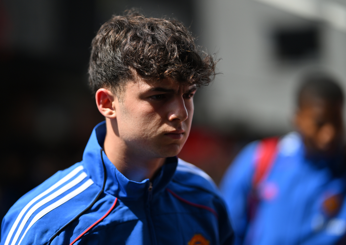 Man United’s Tyler Fredricson gets off the team bus at the Vitality Stadium.