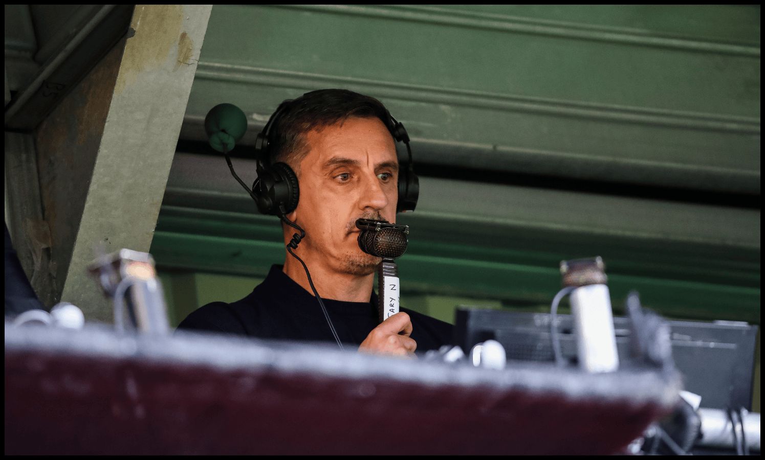 Gary Neville on punditry for a Salford City game.