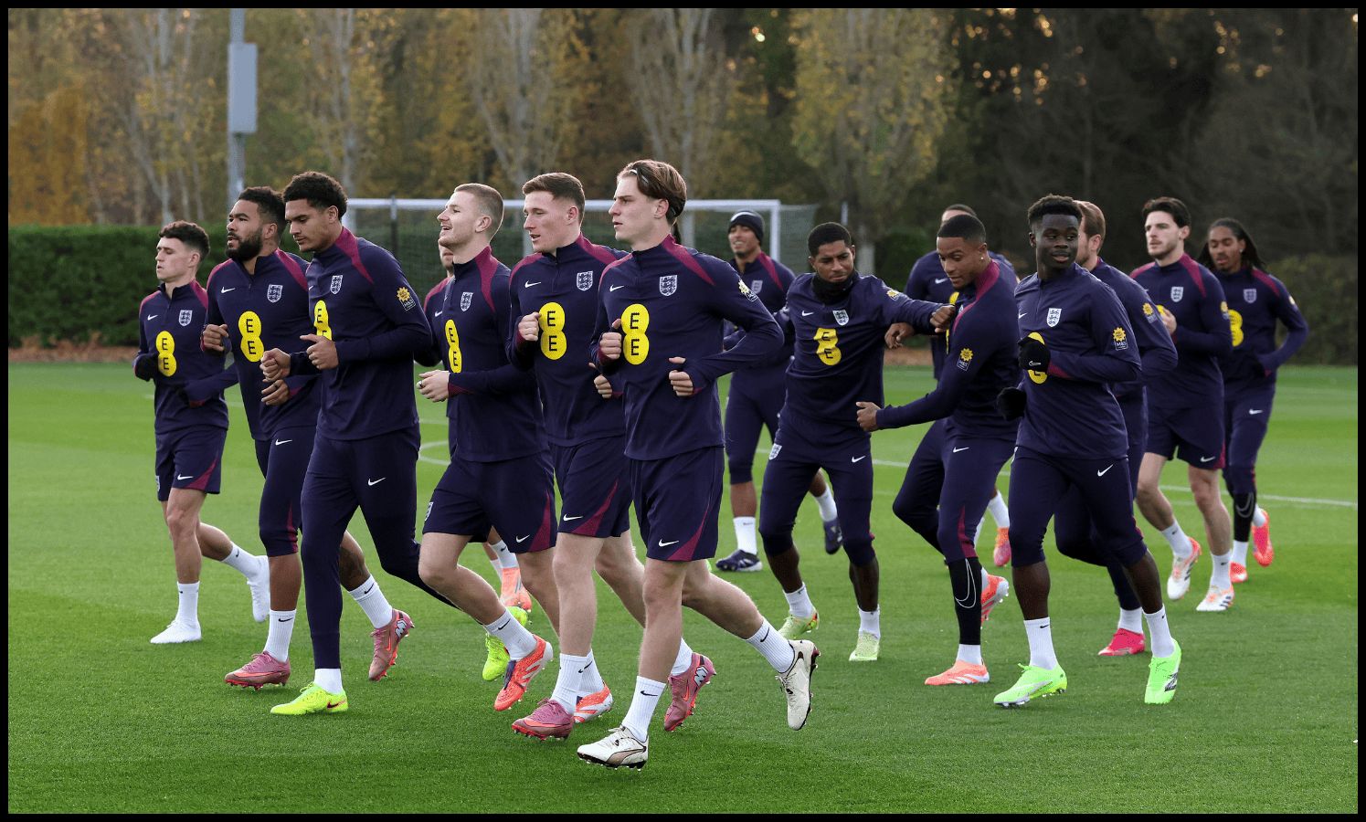 England players training.