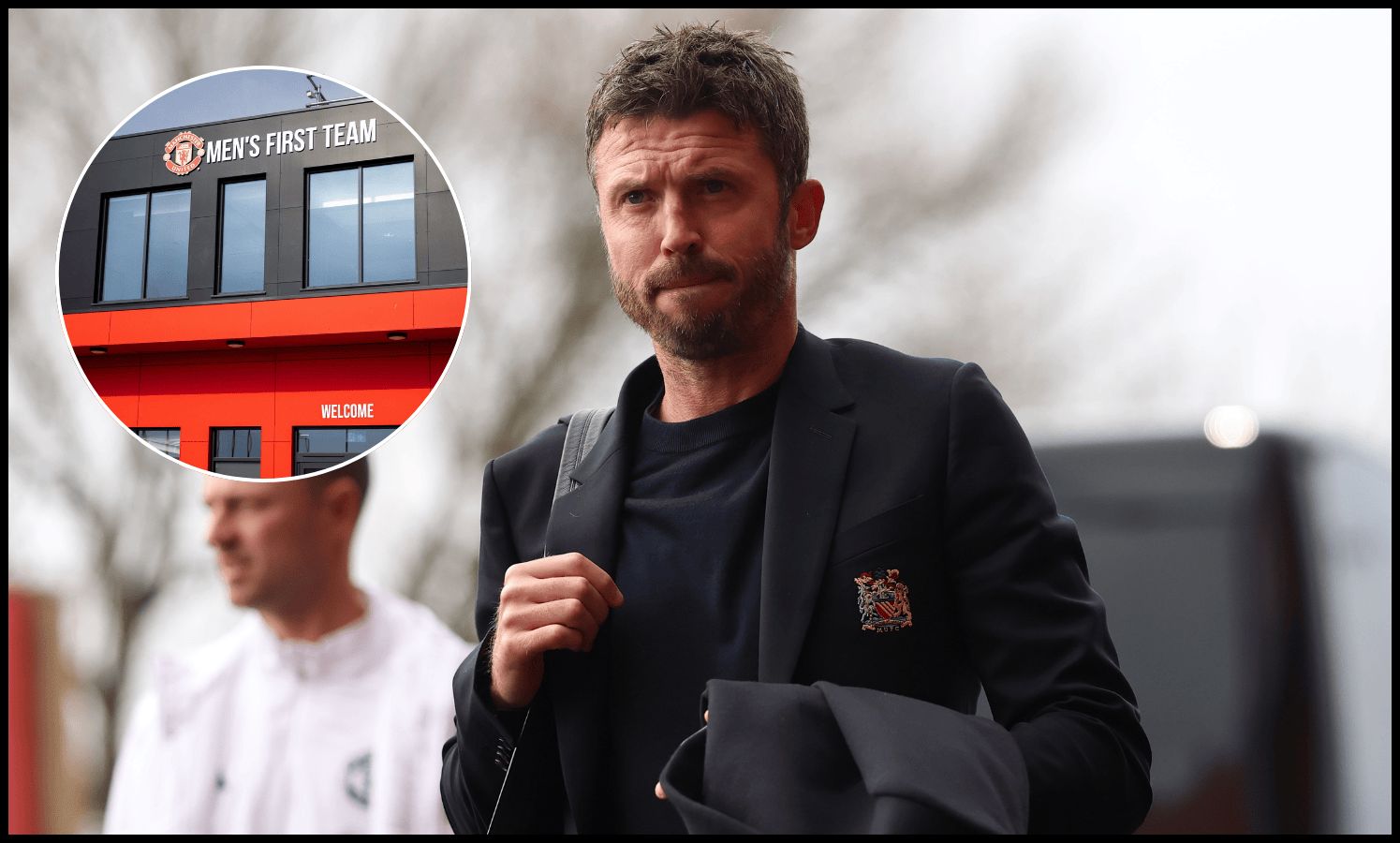 Michael Carrick arrives at Old Trafford.