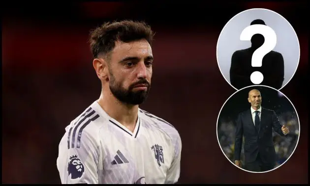 Bruno Fernandes looking on