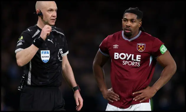 Adama Traore waiting for the referee's decision