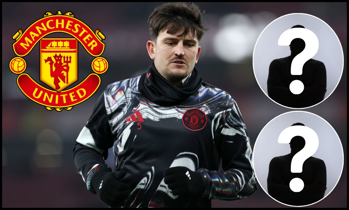 Harry Maguire warming up