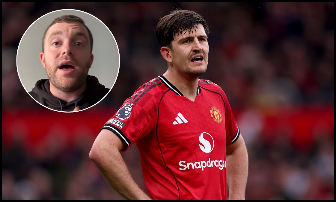 Harry Maguire looking on