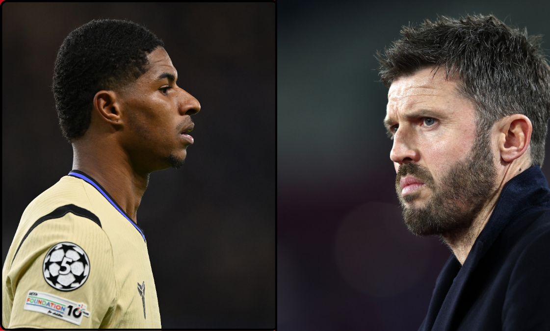 Marcus Rashford and Michael Carrick