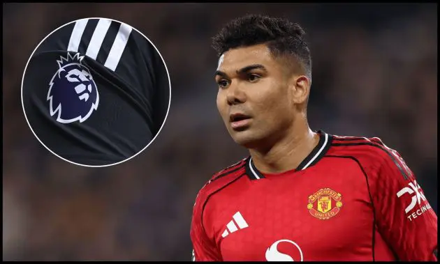 LIVERPOOL, ENGLAND - FEBRUARY 23: Casemiro of Manchester United in action during the Premier League match between Everton and Manchester United at Hill Dickinson Stadium on February 23, 2026 in Liverpool, England. (Photo by Michael Regan/Getty Images)
