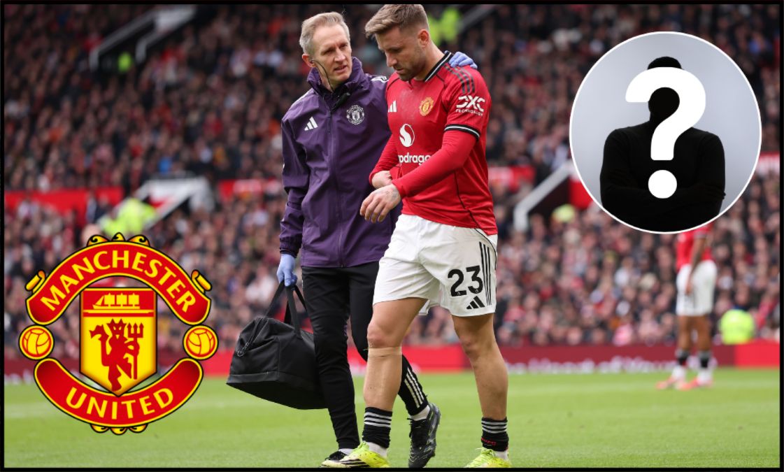Luke Shaw leaving the pitch injured