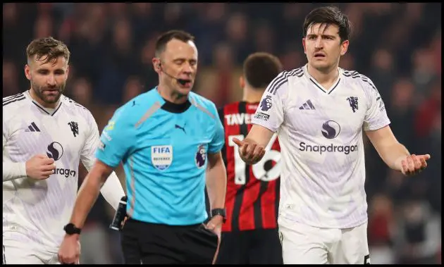 Stuart Attwell sends off Harry Maguire