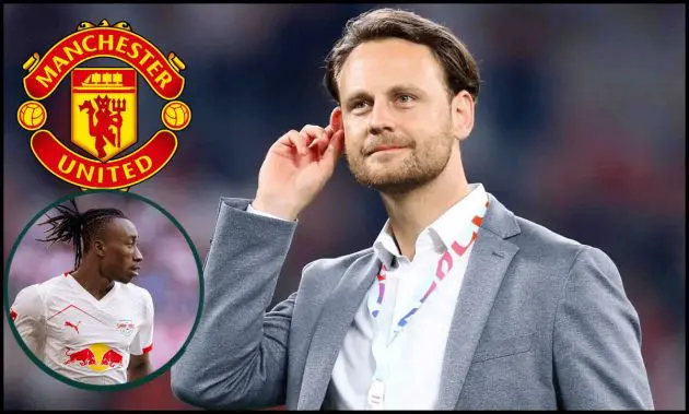 Man Utd's Head of Recruitment Christopher Vivell looking on