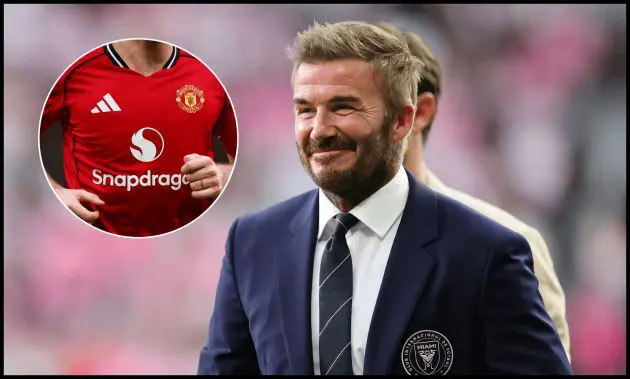 MIAMI, FLORIDA - APRIL 04: Sir David Beckham, managing owner of Inter Miami CF, reacts prior to the MLS match between Inter Miami CF and Austin FC at Nu Stadium on April 04, 2026 in Miami, Florida