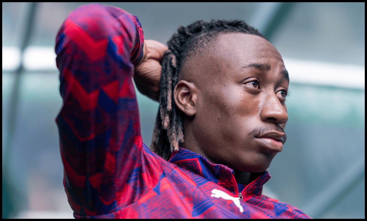 BREMEN, GERMANY - APRIL 04: Yan Diomande of RB Leipzig is seen prior to the Bundesliga match between SV Werder Bremen and RB Leipzig at Weserstadion on April 04, 2026 in Bremen, Germany.