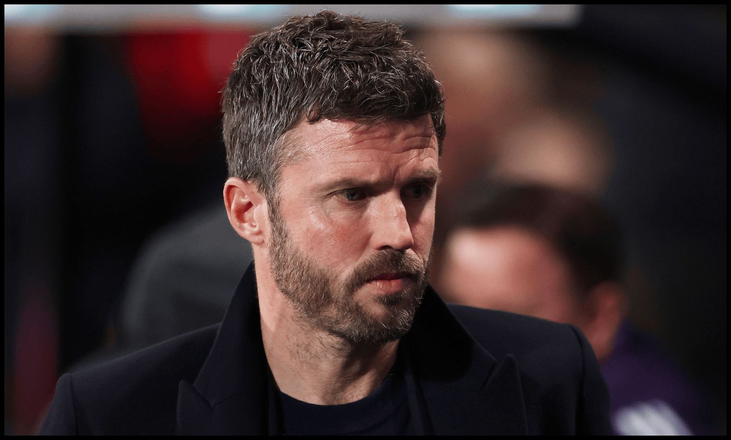 Michael Carrick, Manager of Manchester United, looks on prior to the Premier League match between Bournemouth and Manchester United at Vitality Stadium on March 20, 2026 in Bournemouth, England.