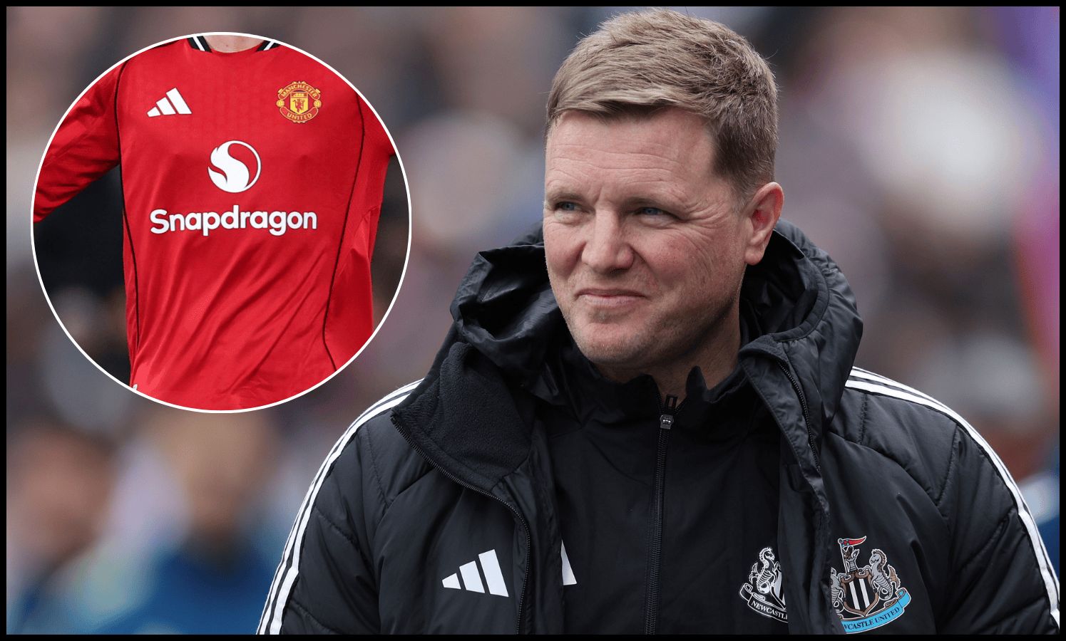 LONDON, ENGLAND - APRIL 12: Eddie Howe, Manager of Newcastle United, looks on prior to the Premier League match between Crystal Palace and Newcastle United at Selhurst Park on April 12, 2026 in London, England