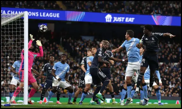 Aurelien Tchouameni against Man City