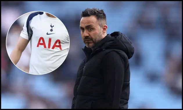 BIRMINGHAM, ENGLAND - MAY 03: Roberto De Zerbi, Manager of Tottenham Hotspur, looks on prior to the Premier League match between Aston Villa and Tottenham Hotspur at Villa Park on May 03, 2026 in Birmingham, England.