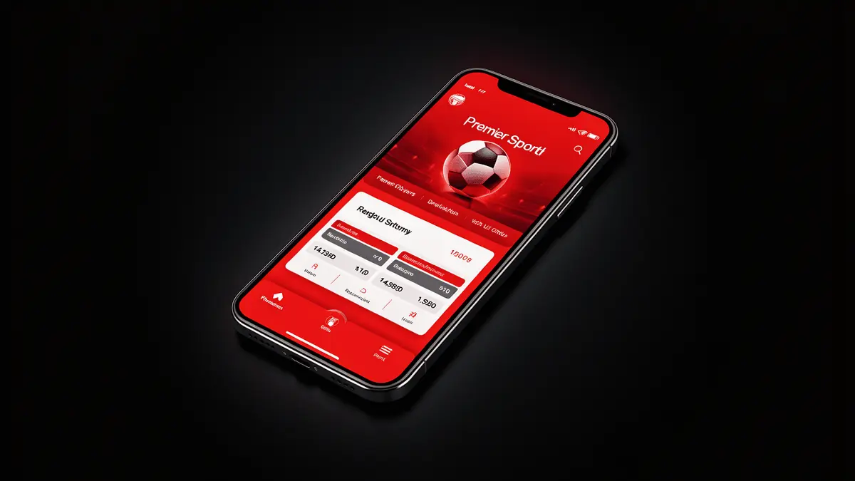 Smartphone with sports betting app interface displayed on black surface, symbolizing UK betting apps