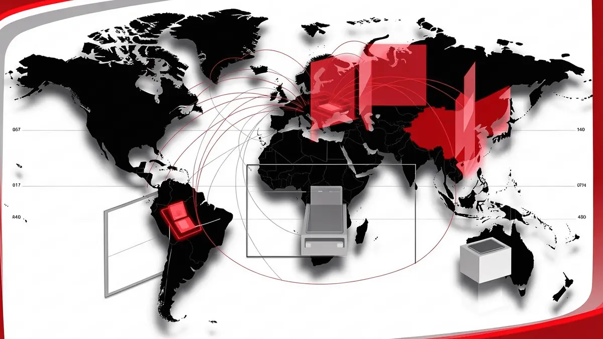 Global international betting sites visualization with red and black accent design for UK sports betting guide 2026