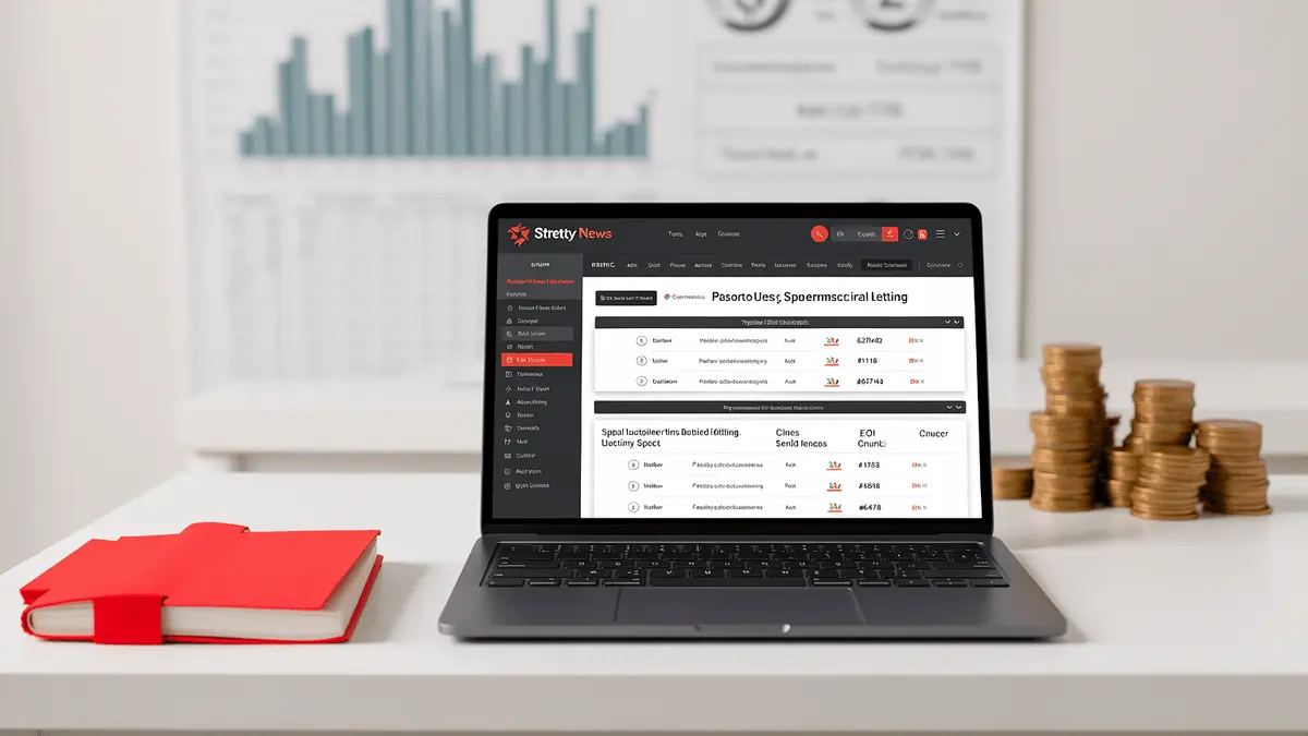 Modern comparison scene showing international sports betting platform research on a device with professional finance aesthetic