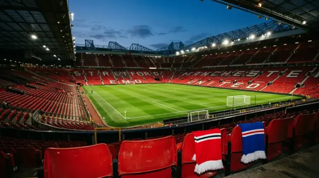 Old Trafford illuminated ahead of Manchester United’s Carabao Cup tie with Brighton