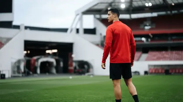 Left-back footballer on a stadium pitch representing Manchester United transfer interest in David Raum