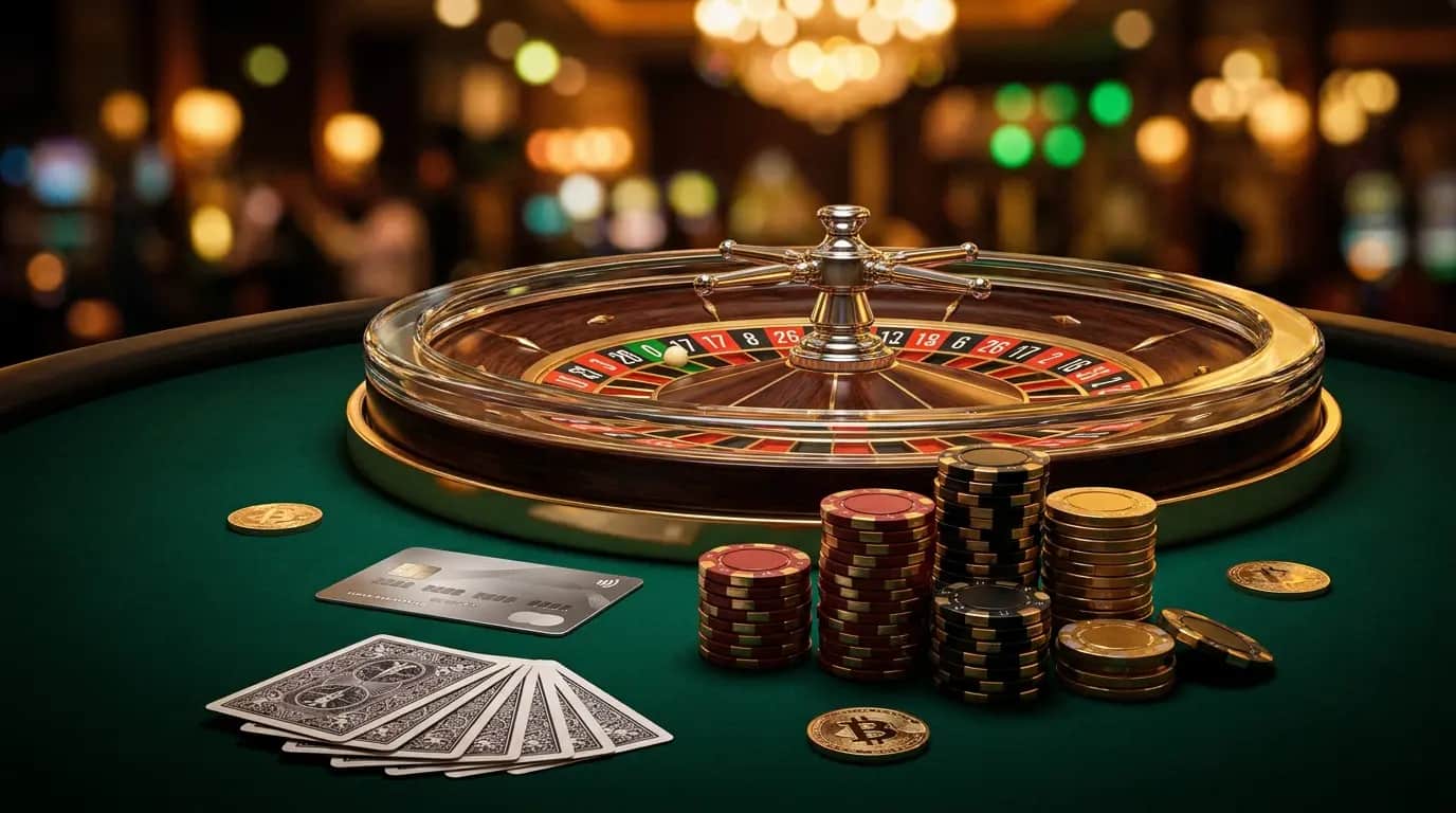 Online casino bez bankovního účtu – ruleta, žetony a krypto platební metody na zeleném stole