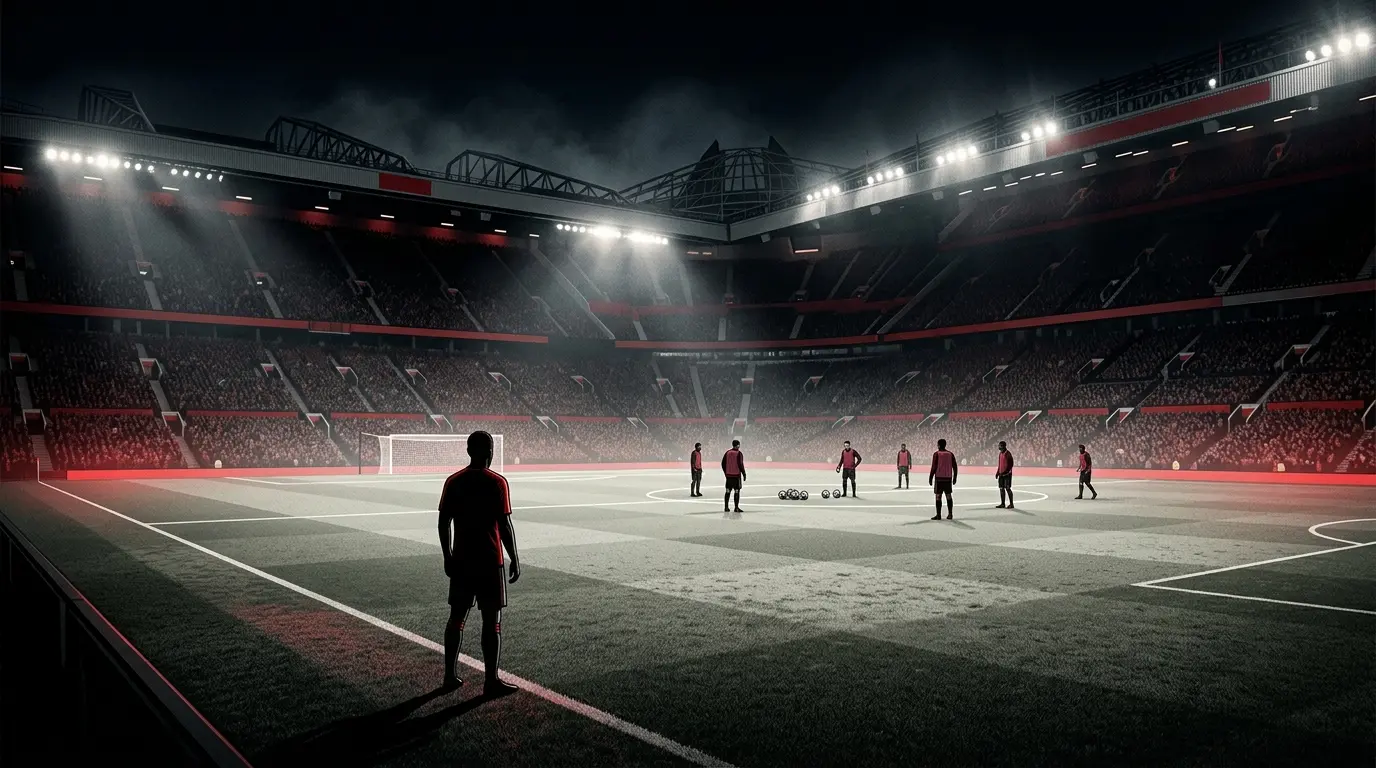 Empty left flank and striker position symbolise Manchester United's squad gaps before Champions League season
